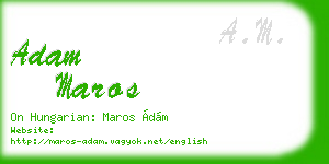 adam maros business card